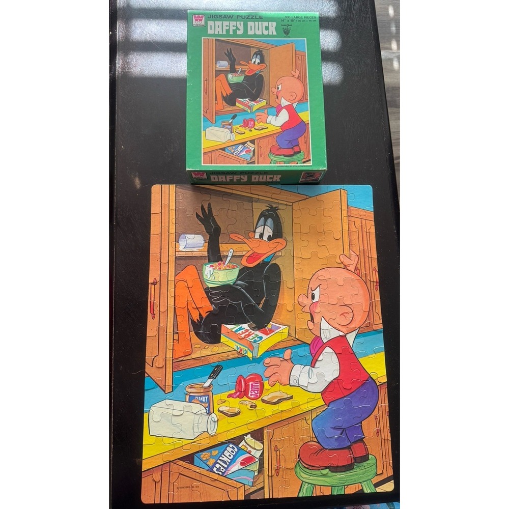 Vintage 1978 Whitman Jigsaw 100 pcs.‎ 14"x18" Daffy Duck Warner Bros